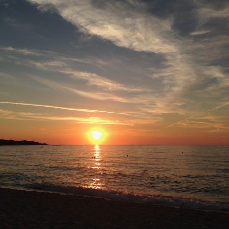 photo plage proche aregno couche soleil 2026 1